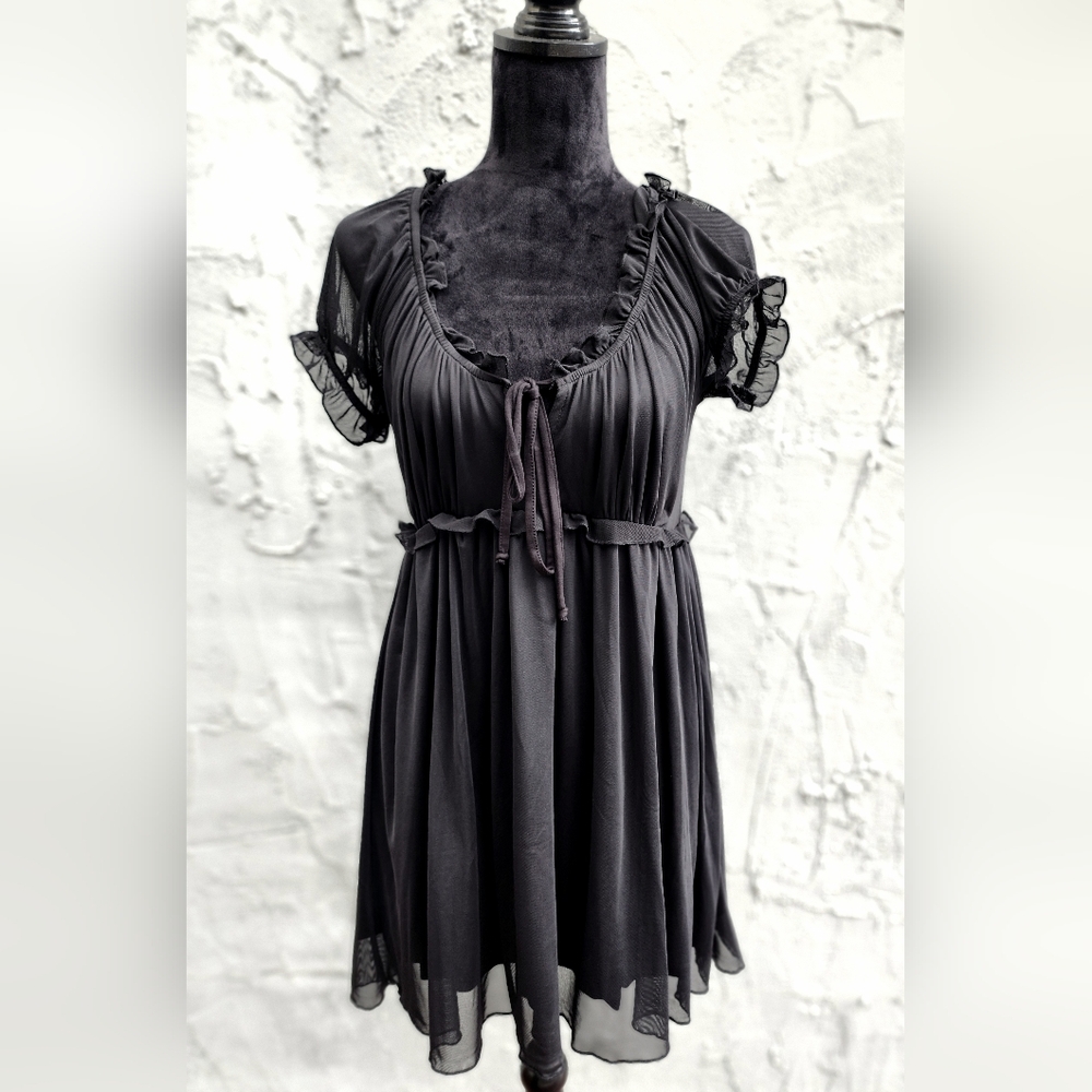 NWT Foxblood Soldout Daphne Mesh Babydoll Dress